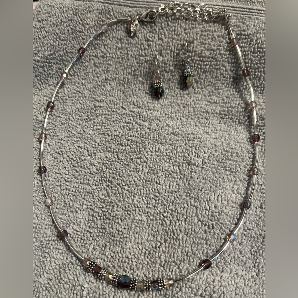 Lia Sophia Pixie Dust Necklace & Earrings SET